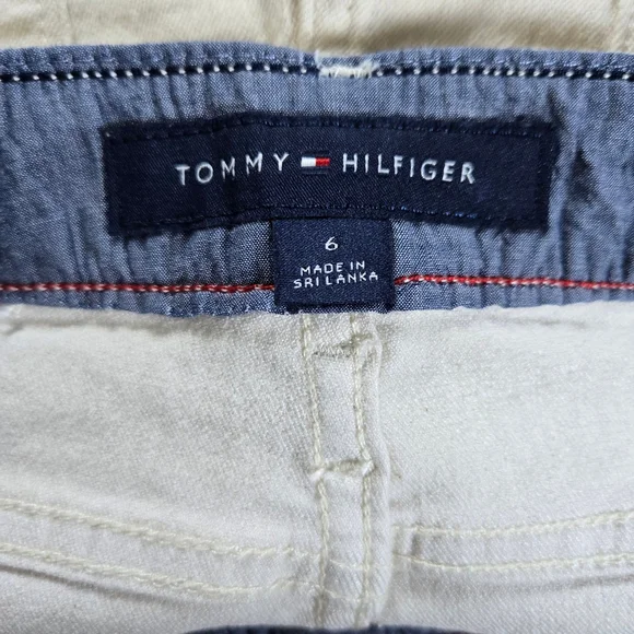 NWT Tommy Hilfiger Cream Casual Peekaboo Ankle Cuff Pants with Drawstring Sz 6 - Picture 6 of 12